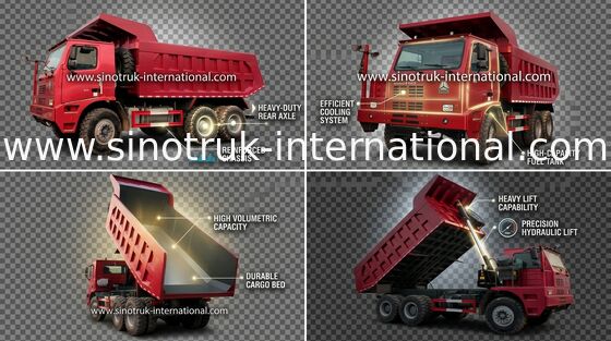 Tipper Dump Truck SINOTRUK HOWO 70 Penambangan LHD 6X4 371HP 70tons ZZ5707S3840AJ