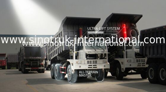 High Rigidity Cargo Body LHD 6X4 10 Wheel Dump Truck Dengan Kapasitas 70 Ton