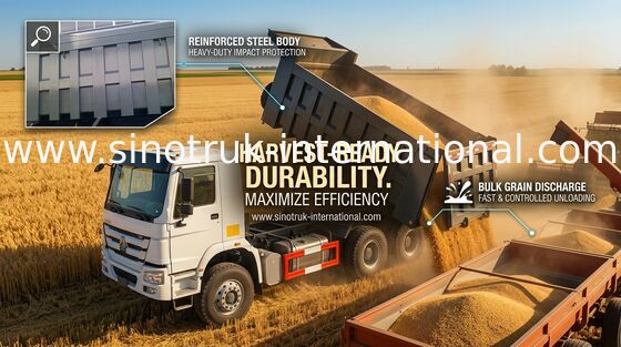 Profesional Tipper Dump Truck RHD 10 Roda Dengan Standar Emisi Euro 2