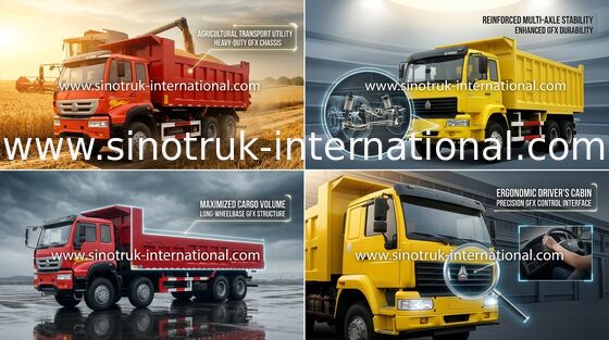 SINOTRUK Emas Pangeran Tipper Dump Truck 6X4 336HP LHD 25-30tons ZZ3251N3641W