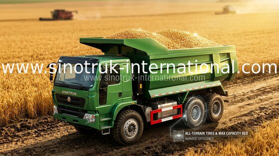 Tugas Berat SINO HOWO Truk / 10 Wheeler Dump Truck 371HP Konsumsi Bahan Bakar Rendah