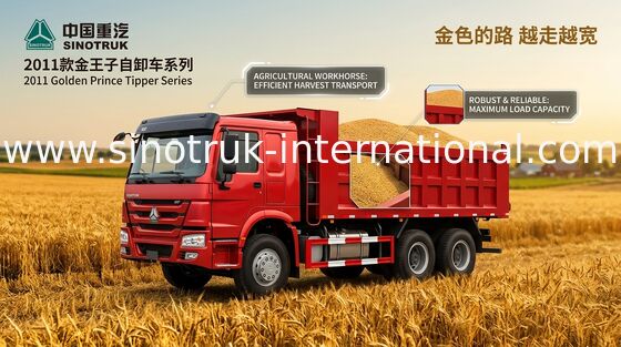 SINOTRUK Emas Pangeran Dump Truck 10 Roda 336HP RHD 25-30tons ZZ3251N3641W