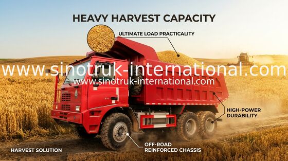 70 Penambangan Dump Truck, Euro 2 SINOTRUK HOWO 6x4 Dump Truck