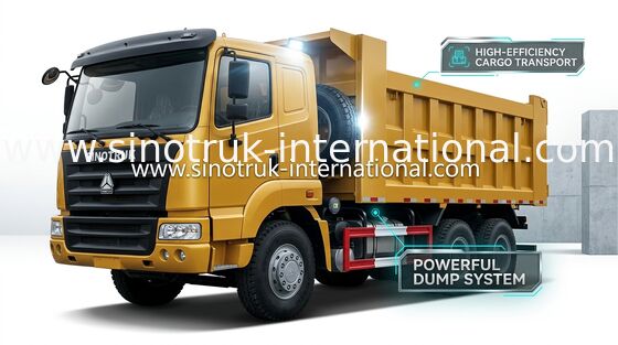 Tipper Dump Truck SINOTRUK HOWO 25-40tons 371HP 6X4 RHD 10-25CBM ZZ3257N3647A