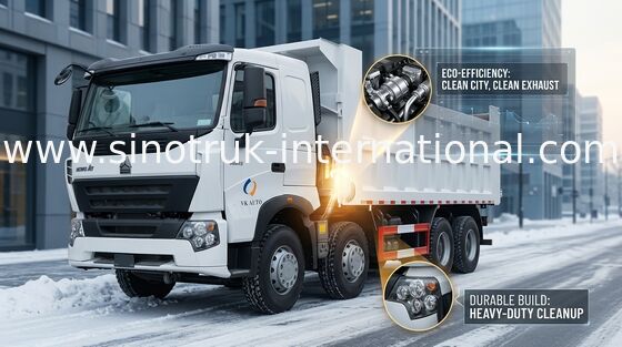 SINOTRUK HOWO A7 8X4 Heavy Dump Truck Putih Untuk Penambangan ZZ3317N3867N1