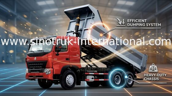Tipper Dump Truck SINOTRUK HOWO A7 371HP untuk Konstruksi ZZ3257N3847N1