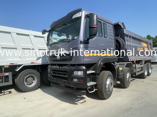 SINOTRUK TX Model 400HP 8X4 Tipper Dump Truck Konstruksi Front Lifting kustomisasi pelanggan