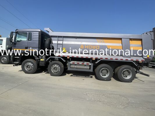 SINOTRUK TX Model 400HP 8X4 Tipper Dump Truck Konstruksi Front Lifting kustomisasi pelanggan