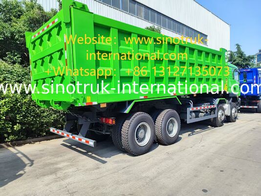 Tugas Berat HOWO TX 8X4 Tipper Truck 400HP Gandar Belakang Ganda 16T Ganda Gandar Depan Ganda 9,5T
