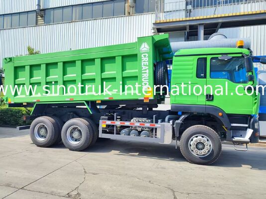 Pabrik Langsung HOWO TX 371HP 6X4 Tengah Lifting Dump Truck, 40-60 Ton Kapasitas Beban, 20CBM Cargo Box, ganda 16 Ton Axle Belakang, tunggal 9,5 Ton Axle Depan, 13R22.5 Ban