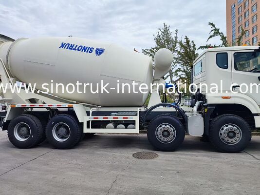 Heavy Duty HOWO 8x4 16m3 Beton Mixer Truk 371HP Mesin PMP Pengurangi Kecepatan Untuk Konstruksi