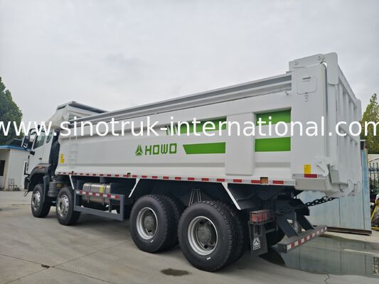 Truk Jungkit HOWO 8X4 380HP NX dengan Penutup Terpal RHD