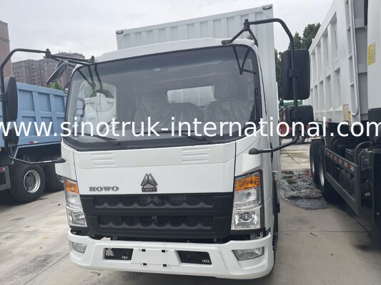 SINOTRUK HOWO Truk Kargo Van Keamanan Tinggi 10-15 Ton Cermin Pandang Belakang Sudut Lebar Putih
