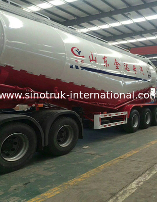 Trailer Semi Truk Baja Karbon / Bahan Bubuk Trailer Semi Rata