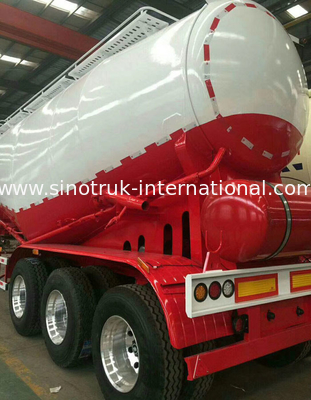 Trailer Semi Truk Baja Karbon / Bahan Bubuk Trailer Semi Rata