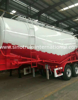Trailer Semi Truk Baja Karbon / Bahan Bubuk Trailer Semi Rata