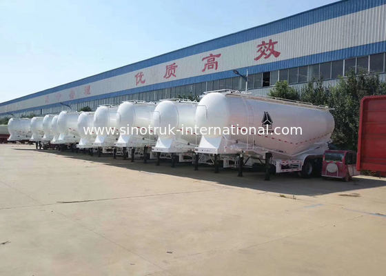 Carbon Steel Semi Trailer Truck Untuk Pengangkutan Material Bubuk