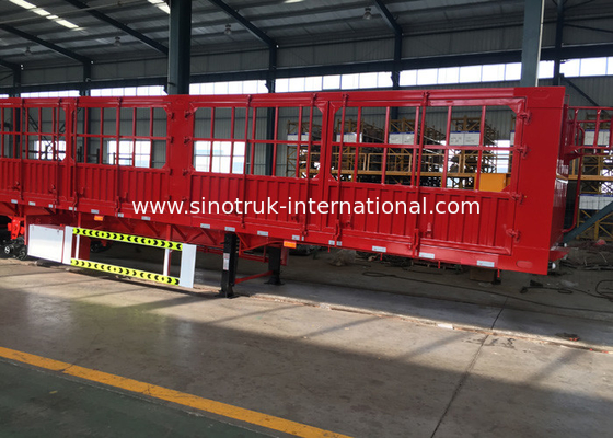 SINOTRUK Flat Bed Semi Trailer Truck Untuk Angkutan Kontainer Massal
