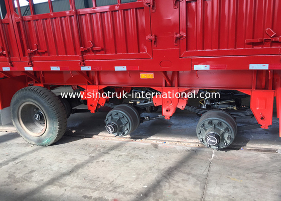SINOTRUK Flat Bed Semi Trailer Truck Untuk Angkutan Kontainer Massal