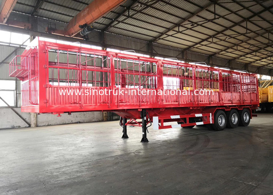 Trailer Baja Semi Truk Baja Karbon / Trailer Semi Rendah 30-60 Ton
