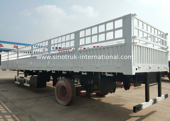 Truk Semi Trailer Dropside Berkecepatan Tinggi Untuk Industri Logistik 3 As