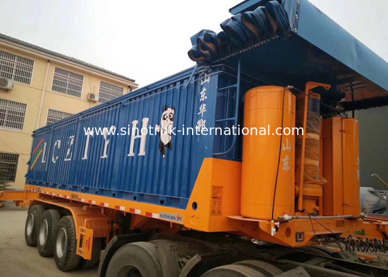Populer Truk Semi Trailer ISO, Tri Axle Semi Trailer 12000 × 2500 × 3880mm