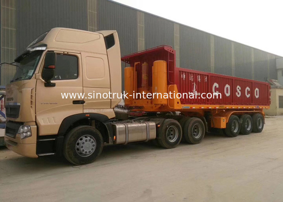 Populer Truk Semi Trailer ISO, Tri Axle Semi Trailer 12000 × 2500 × 3880mm