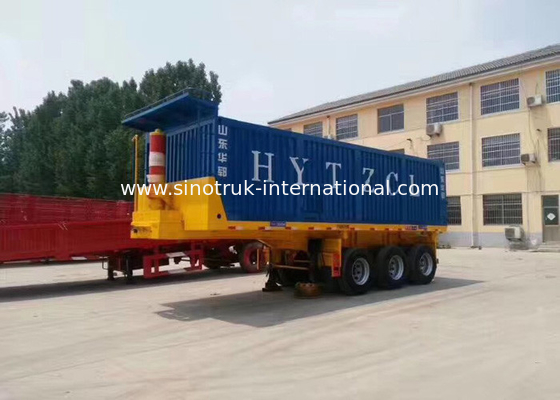 Populer Truk Semi Trailer ISO, Tri Axle Semi Trailer 12000 × 2500 × 3880mm