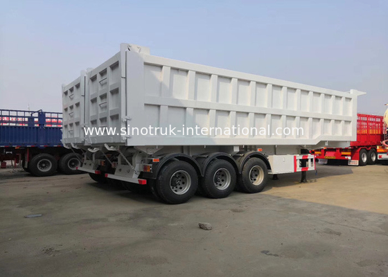 Utilitas Kargo Truk Semi Trailer Kotak Penyimpanan Suspensi Normal Dalam Warna Putih