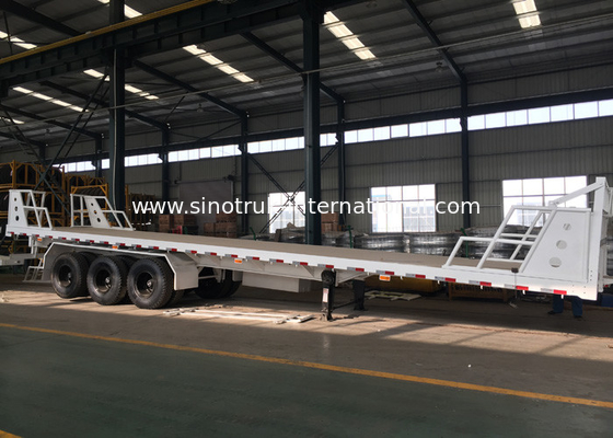 Mn Steel 3 As Kontainer Semi Truk Trailer Rata Mengangkut Barang Berat