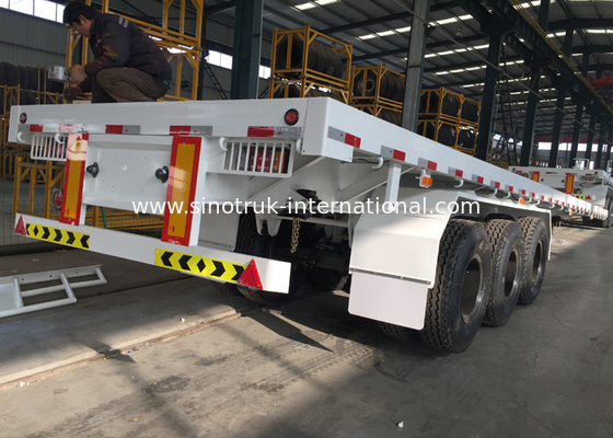 Mn Steel 3 As Kontainer Semi Truk Trailer Rata Mengangkut Barang Berat