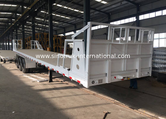 Mn Steel 3 As Kontainer Semi Truk Trailer Rata Mengangkut Barang Berat
