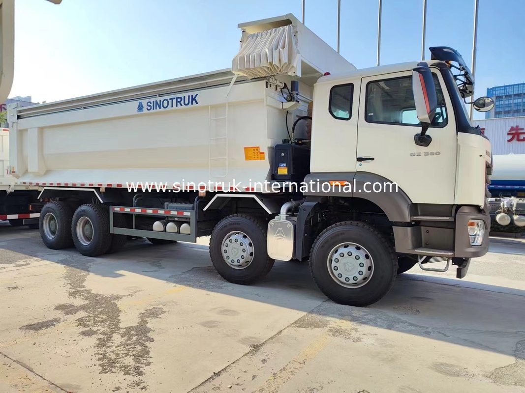 Sinotruk Hohan New HOWO Tipper Dump Truck N7 6 × 4 10 Roda 380Hp RHD U Tipe Automatic Tarpaulin