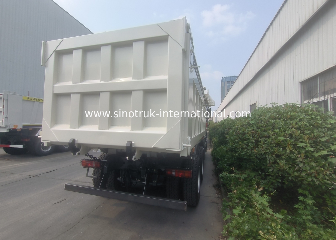 Sinotruk Tipper Dump Truck Brand New 6 × 4 Nx 20CBM Putih Dengan Tarpaulin Otomatis