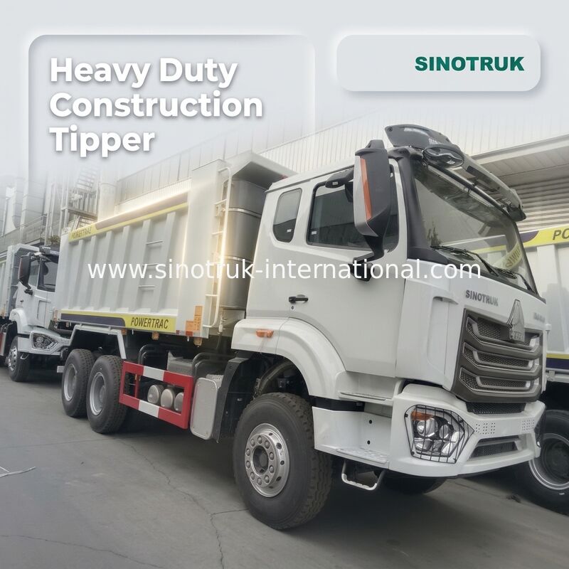 30-40 Ton RHD 10 Roda Truk Tipper SINOTRUK Haohan Untuk Konstruksi Putih