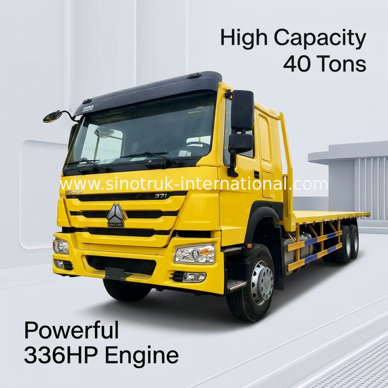 ZZ1257N4641W 336HP SINOTRUK Truk Kargo Tempat Tidur Datar