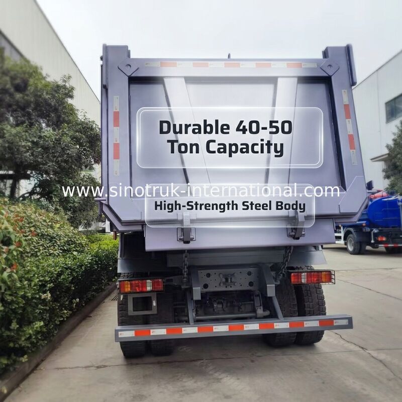 Truk Jungkit HOWO TX 6×4 dengan Bak Kargo 20CBM, Mesin 380HP & Mekanisme Pengangkat Depan