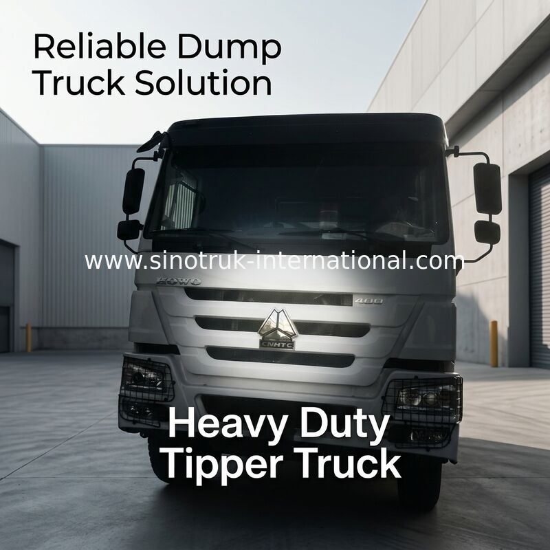 Sinotruk HOWO Tipper Dump Truck dengan Mesin 400HP LHD 8X4 Drive Type dan Kapasitas Pemuatan 31 Ton