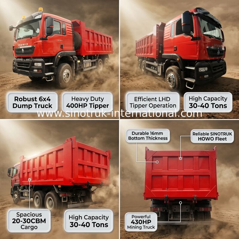HOWO ZZ3257V384GB1 Tipper Dump Truck 400HP 6x4 LHD