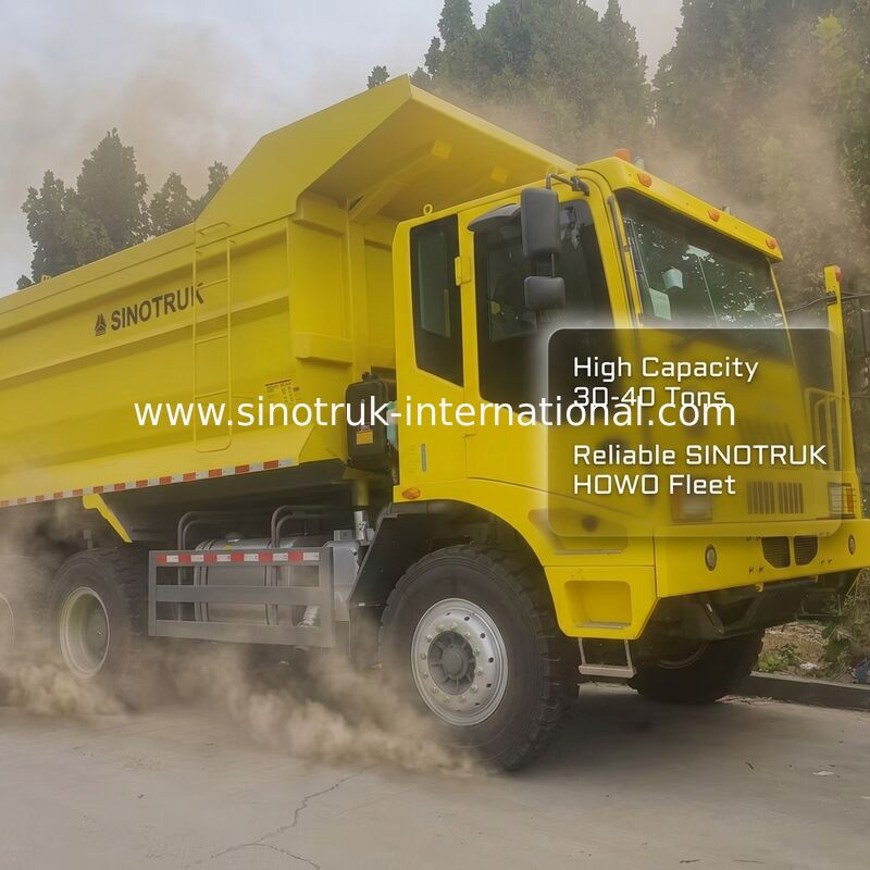Truk Dump Tambang Sinotruk dengan Mesin 430HP Model Penggerak 6x4 dan Kotak Kargo Tebal Bawah 16mm