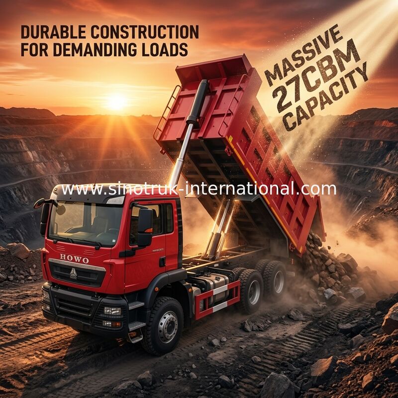 SINOTRUK 6*4 Truk Tipper untuk standar emisi Euro 2 dan transportasi tugas berat