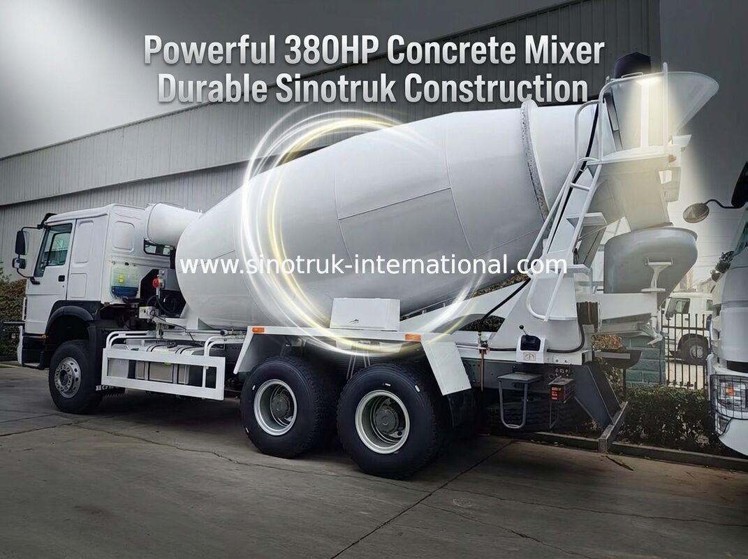 Sinotruk Howo Beton Mixer Truck 10CBM 6 X 4 Euro 2 380Hp Konstruksi