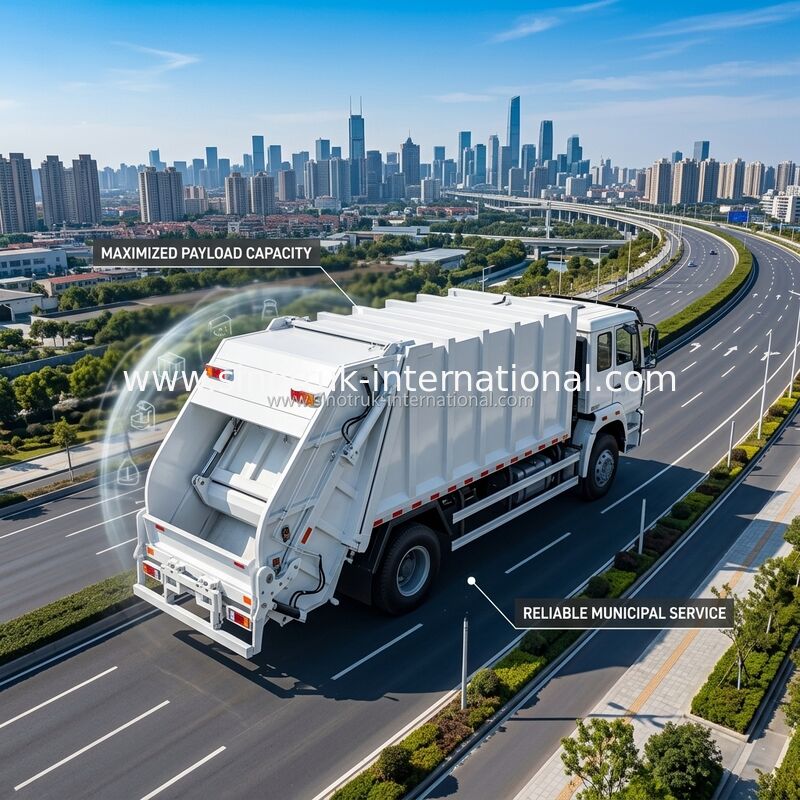 Truk Pengambil Sampah 4 × 2 Profesional 10-12 Truk Sampah CBM Bin