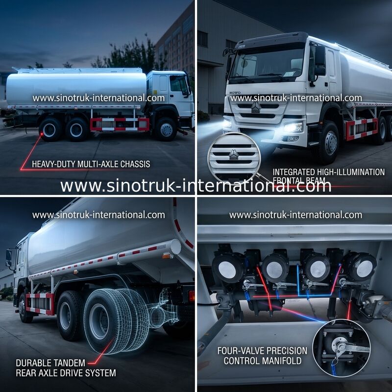 HOWO 6×4 10 Roda Truk Tangki Minyak 400HP 20CBM Untuk Transportasi