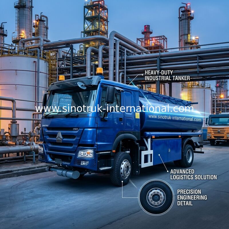 Truk Tangki Minyak 300 HP dengan Kapasitas 10CBM dan SINOTRUK Chassis untuk Transportasi Minyak Efisien