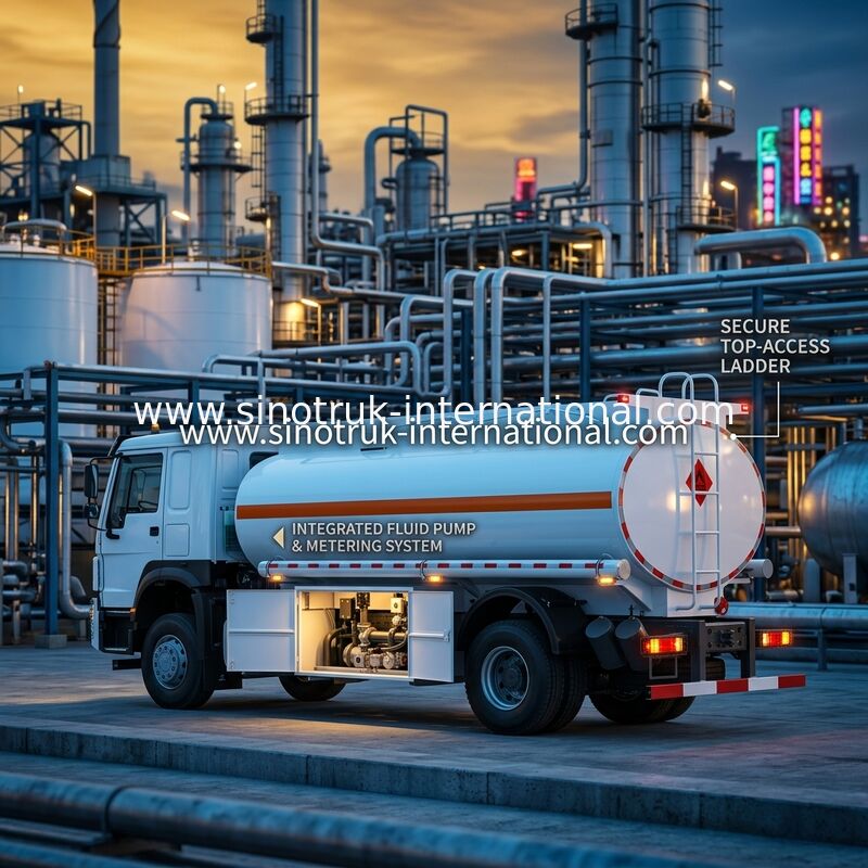 SINOTRUK Howo Tangki Bahan Bakar Semi Truk 4x2 Lhd Euro2 290hp