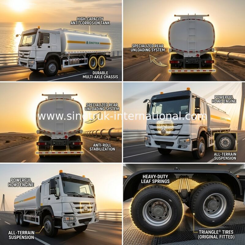HOWO 6*4 340HP mesin Weichai, 25CBM truk tangki minyak