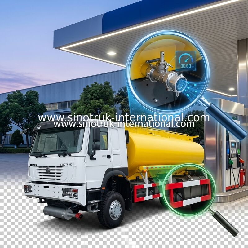 SINOTRUK HOWO 25CBM Tank Oil Truck 10 Roda 400Hp 6 × 6 Multiple Compartments