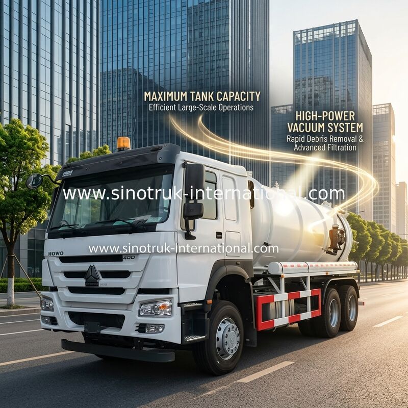 Pompa Vakum Truk Penghisap Limbah Truk Pembersih Septic Tank 18CBM LHD 336HP