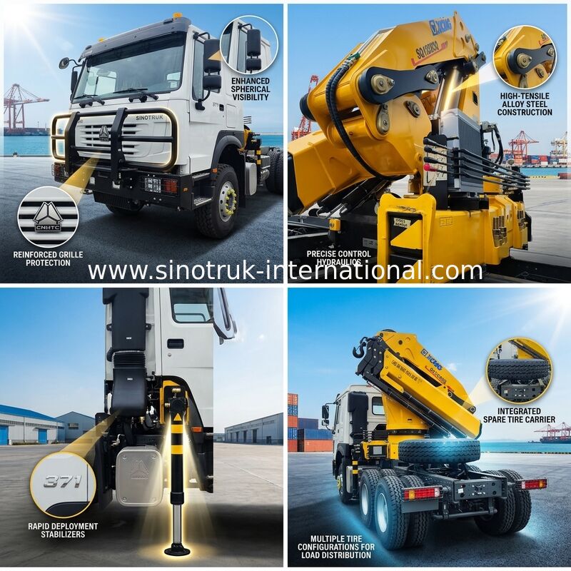 Semua-dalam-satu workhorse Anda: HOWO 371HP 6x4 dengan XCMG 12T Crane